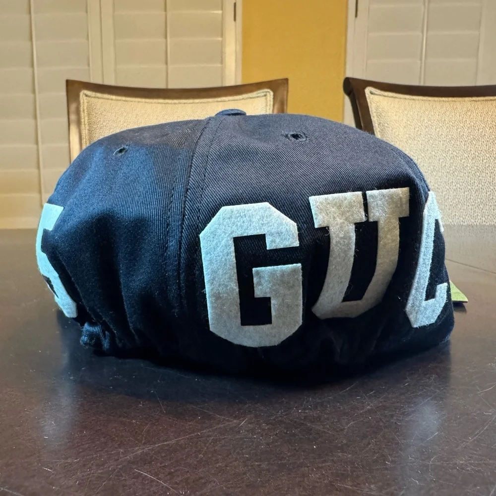 New Gucci Logo Black White Baseball Hat Size XL